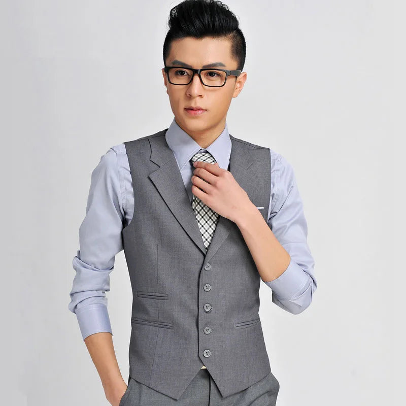 Men Slim Fit Casual Sleeveless Waistcoat