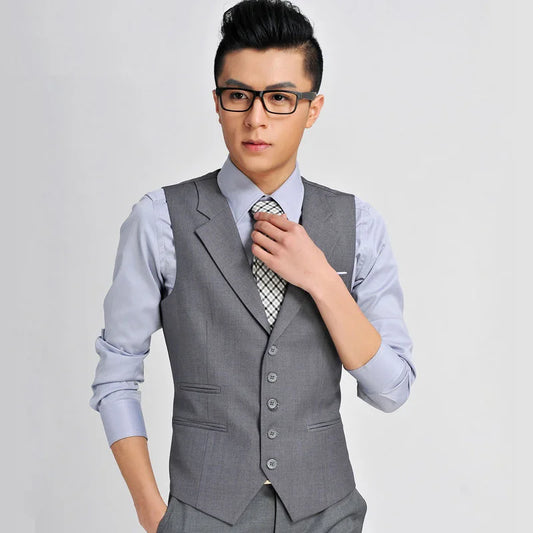 Men Slim Fit Casual Sleeveless Waistcoat