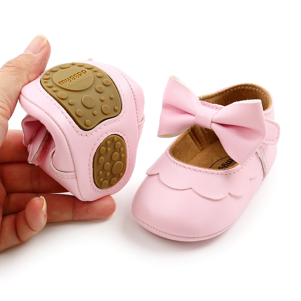 Newborn Baby Girls Boys Crib Shoes 0-18M - Bowknot Soft Sole Shoes