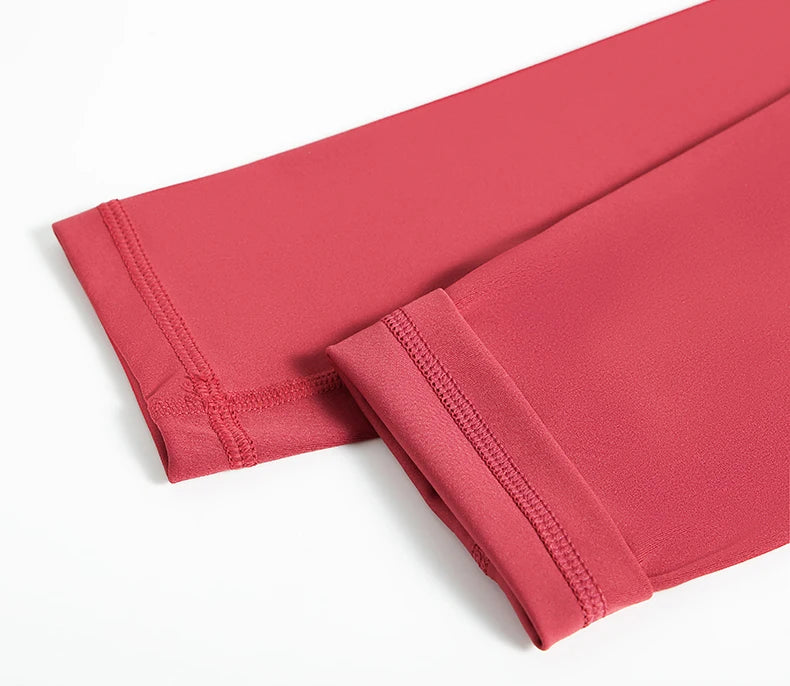 High Waist Nylon Yoga Leggings - Breathable Fitness Tights