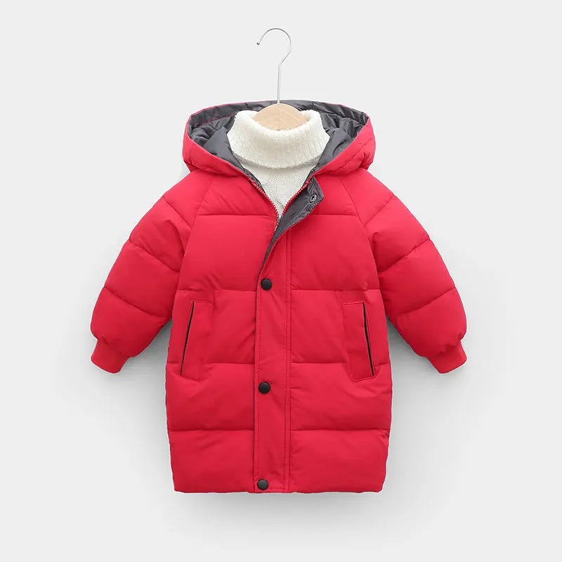 Thick Warm Cotton-Padded Parka Coats for Boys and Girls Aged 2-12: Winter Outerwear for Kids