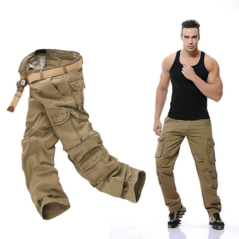 Men's Military Cargo Multi Pockets Trousers (no Belt)