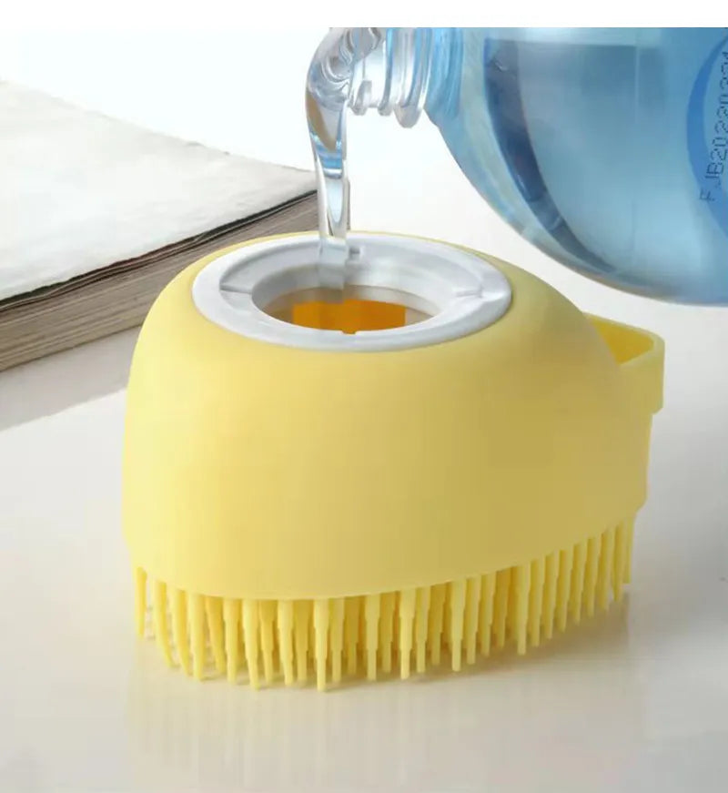 Baby's Silicone Shampoo Bath Scrubber Brush Massage Comb