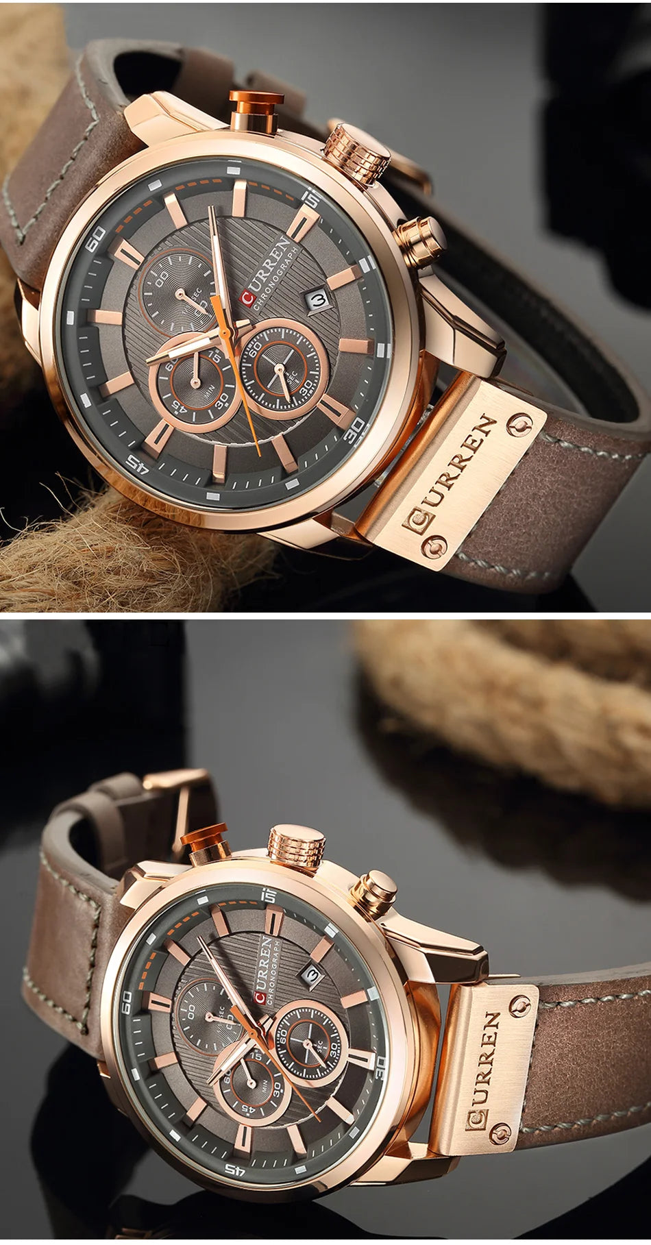 Luxury Chronograph Quartz Watch - Military Sport Watch for Men