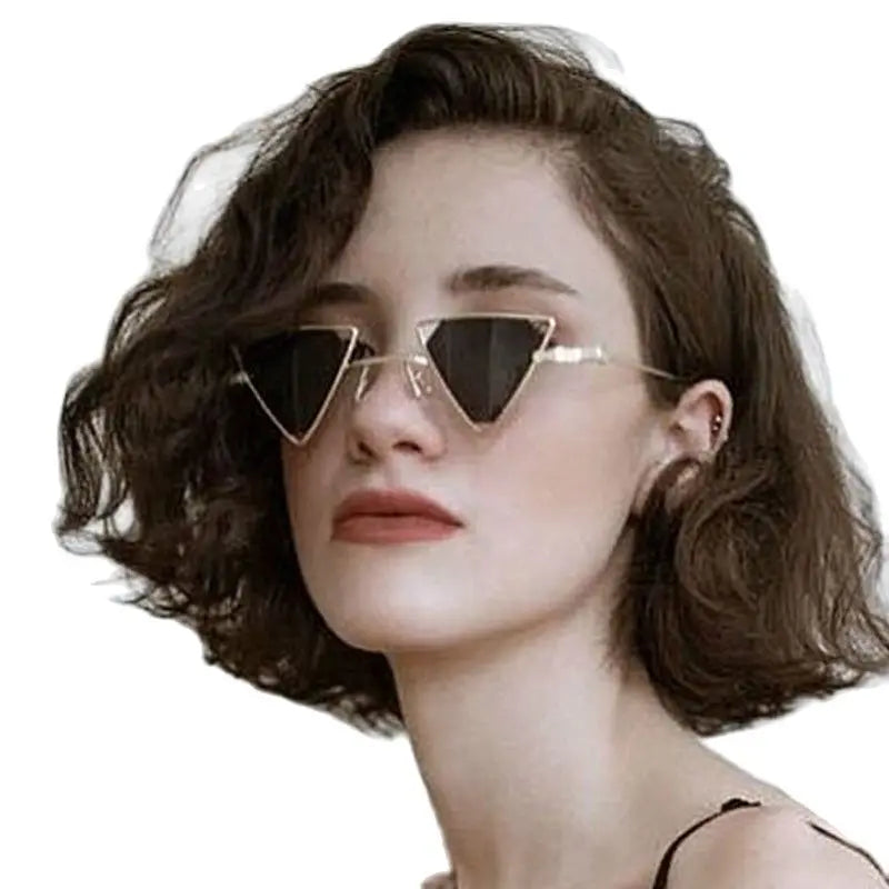 Unisex Retro Alloy Triangle Punk Sunglasses