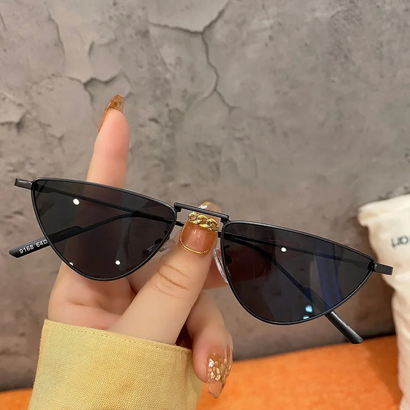 Cat Eye Sunglasses -Women Metal Triangle Sunglasses UV400