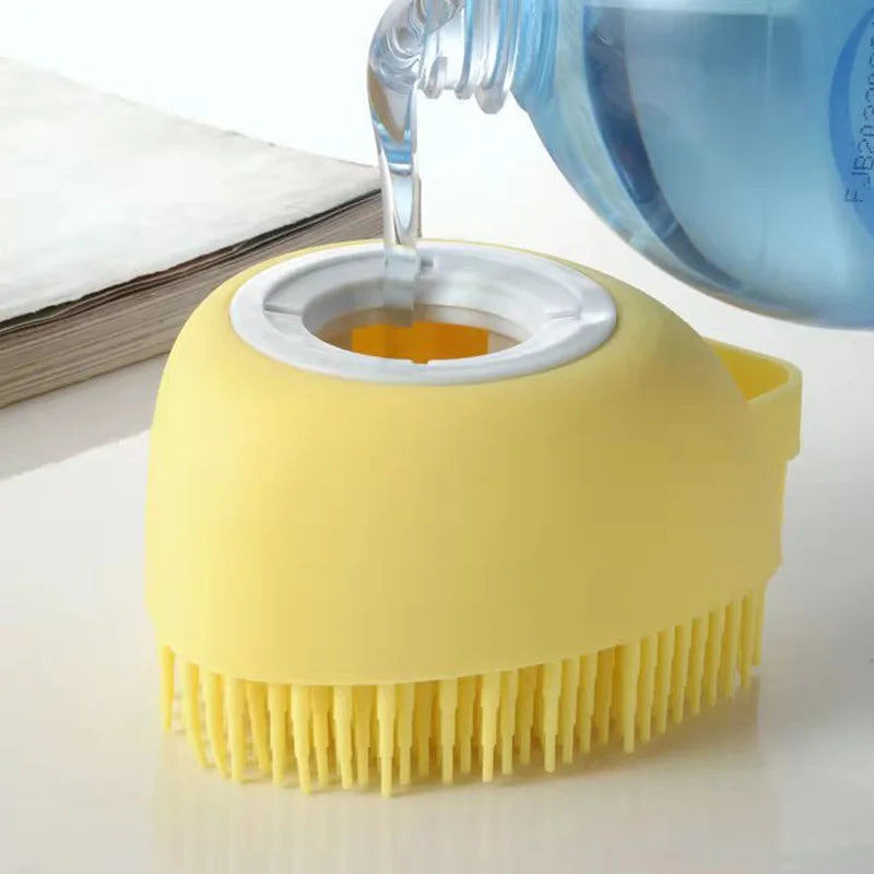 Baby's Silicone Shampoo Bath Scrubber Brush Massage Comb