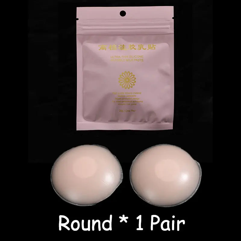 Women's Nipple Cover Push Up Breast Paste Reusable Invisible Silicone Self Adhesive Invisible Lift Up Stickers