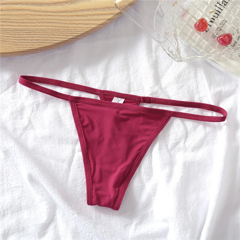 Women's Low-Rise Thong Set - 3 Pack Bikini Panties (M-XL)