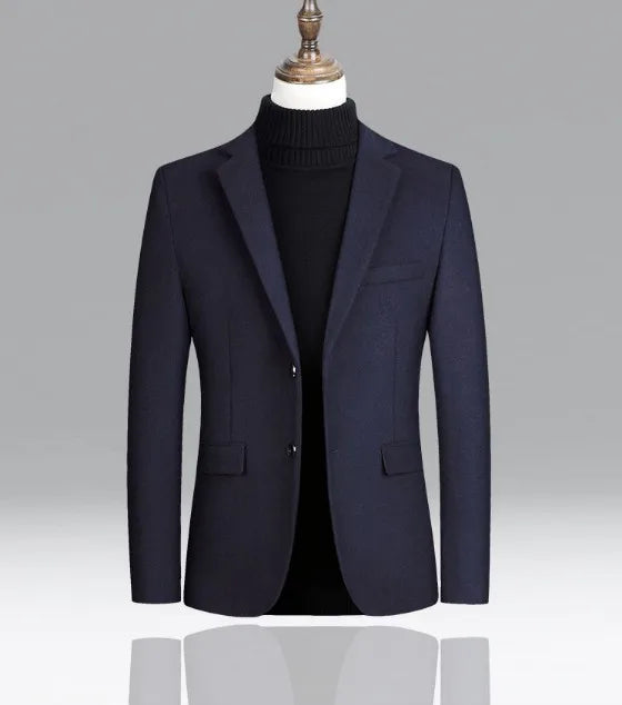 Men Two Buttons One Piece Blazer Jacket