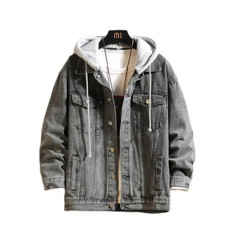 Men's Turn Down Collar Denim Jacket