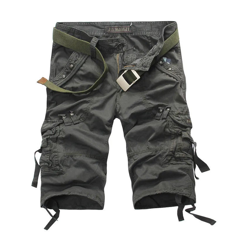 Men's Casual Summer Military Cargo Tactical Shorts Multi-Pocket Shorts