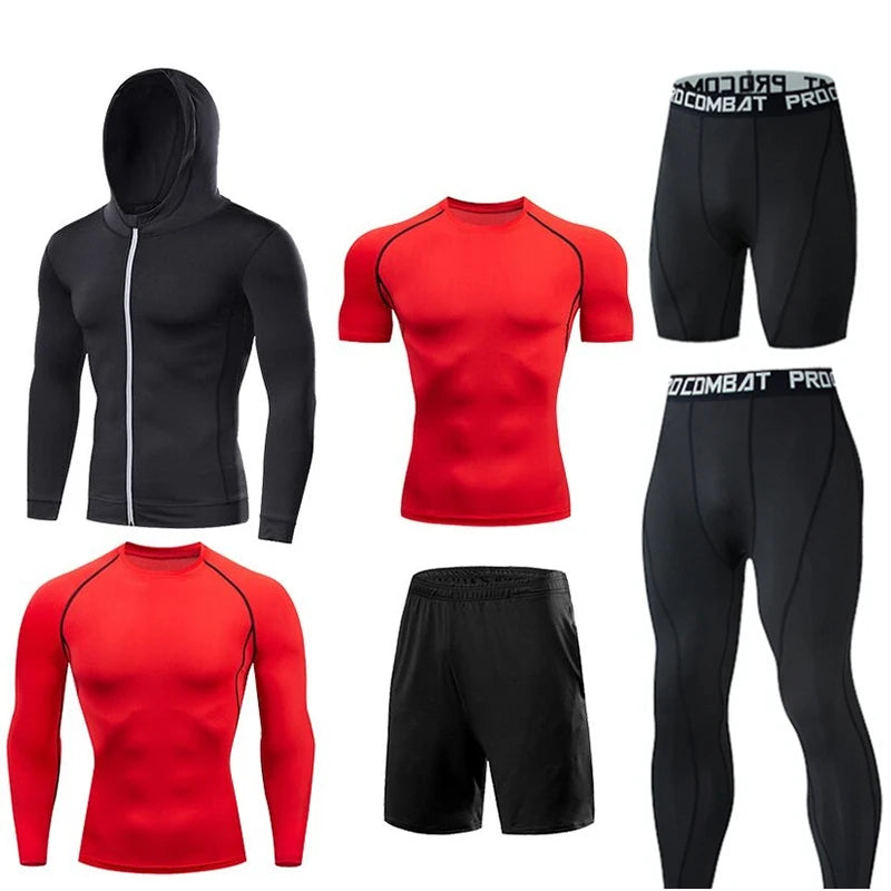 Men's Running Compression Quick Dry  Fitness Tight Sportswear Gym Sport Short Sleeve Shirt
