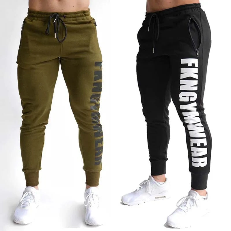 Men's Cotton Fitness Sweatpants Running Jogging Pants Workout Joggers Gym Sportswear Trousers