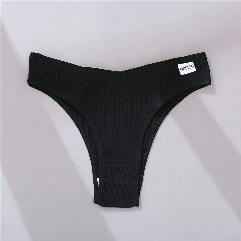 Women's Cotton Underwear Set - 5 Pack Brazilian Low-Rise T-Back Panties