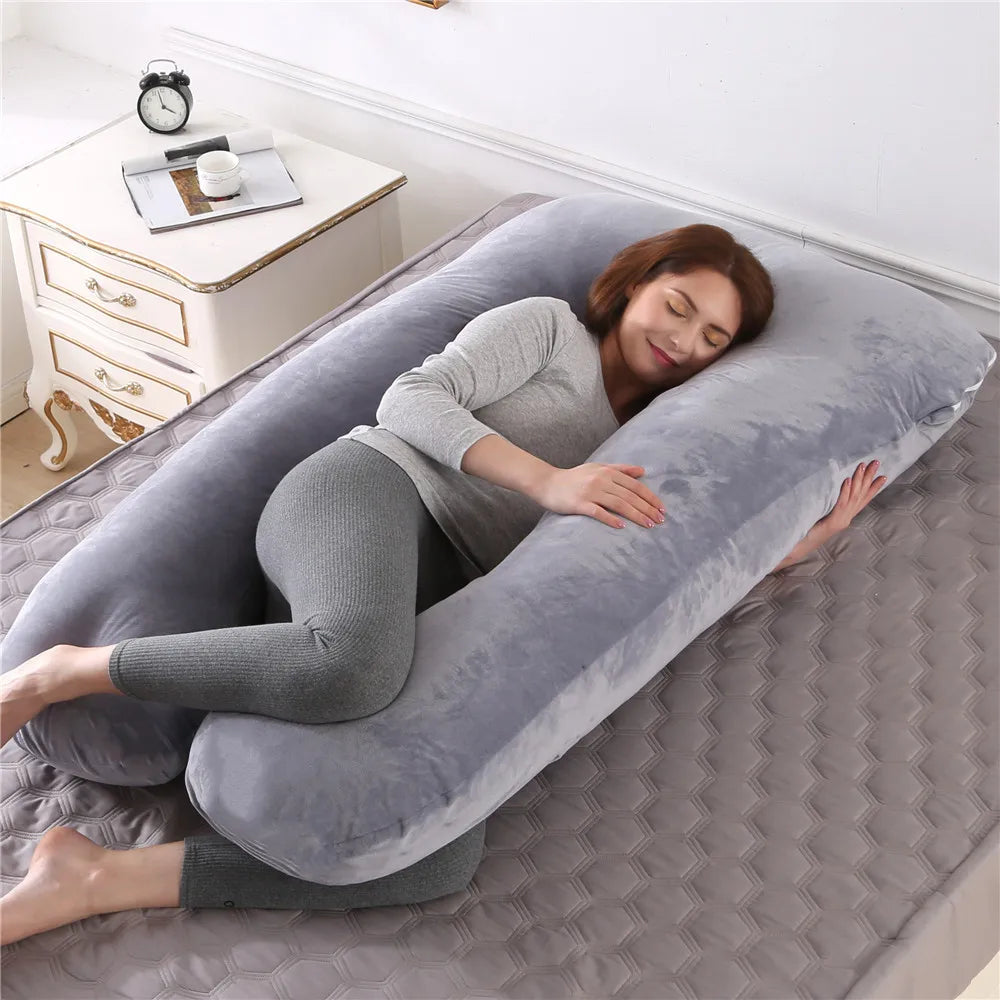 Pregnancy Pillow 130x70cm - Maternity Support Cushion for Sleep & Nursing