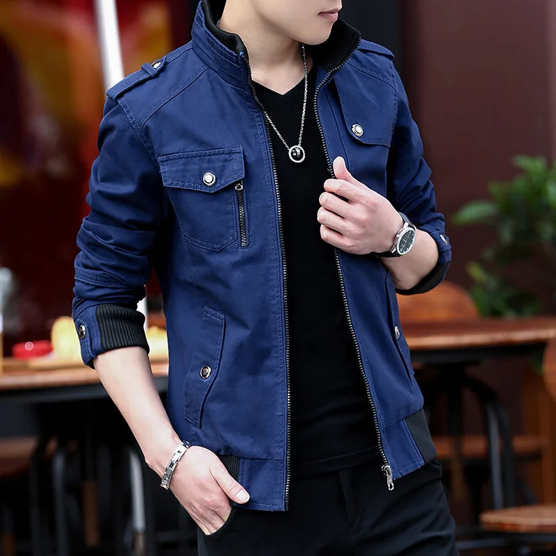 Men's Fashion Army Military Bomber Jacket
