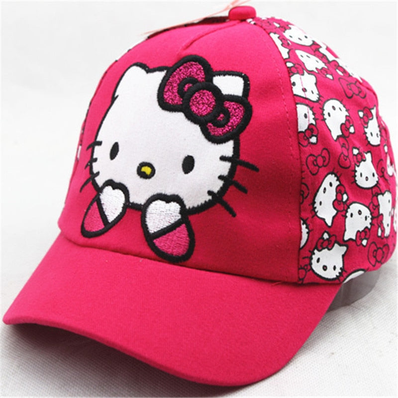Children's Girls Sun Hat Adjustable Cotton Cap