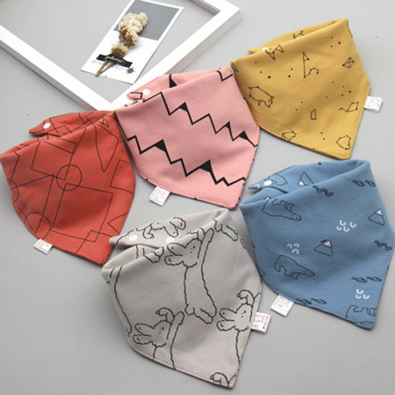 5Pcs/Set Cotton Baby Bibs