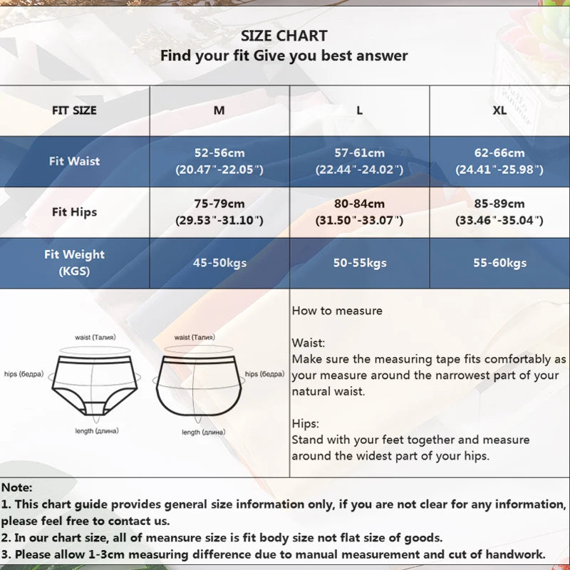 Women's Seamless Panties 3-Piece Set - Low Waist Wavy Edge Briefs