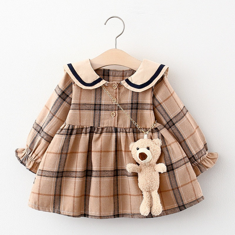 Children's Girl's Plaid Dress 0-2yr Old