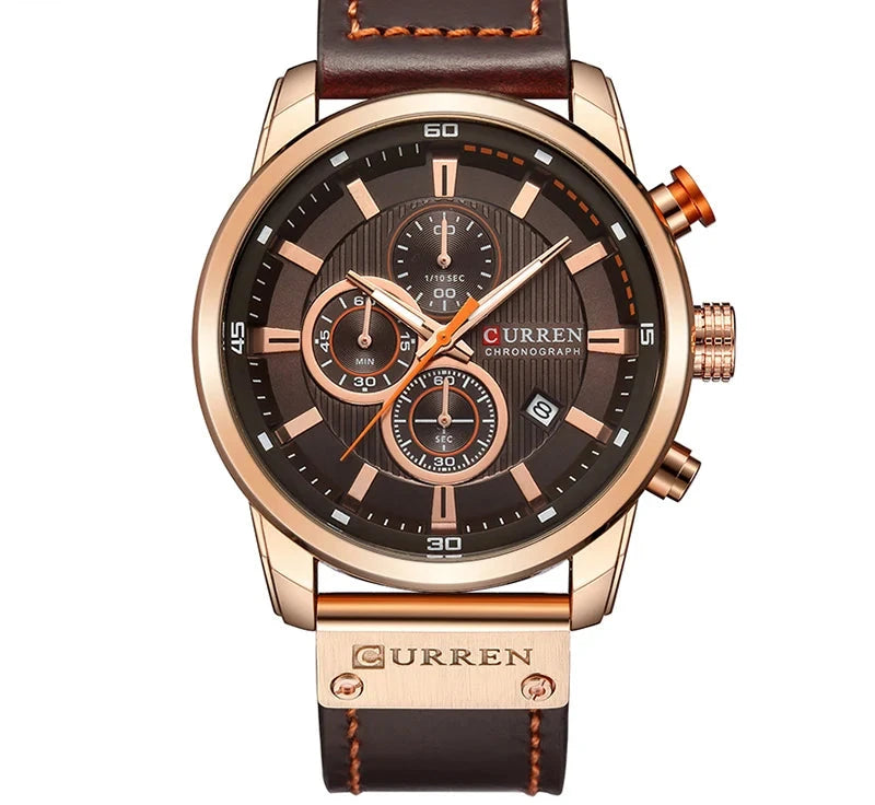 Luxury Chronograph Quartz Watch - Military Sport Watch for Men