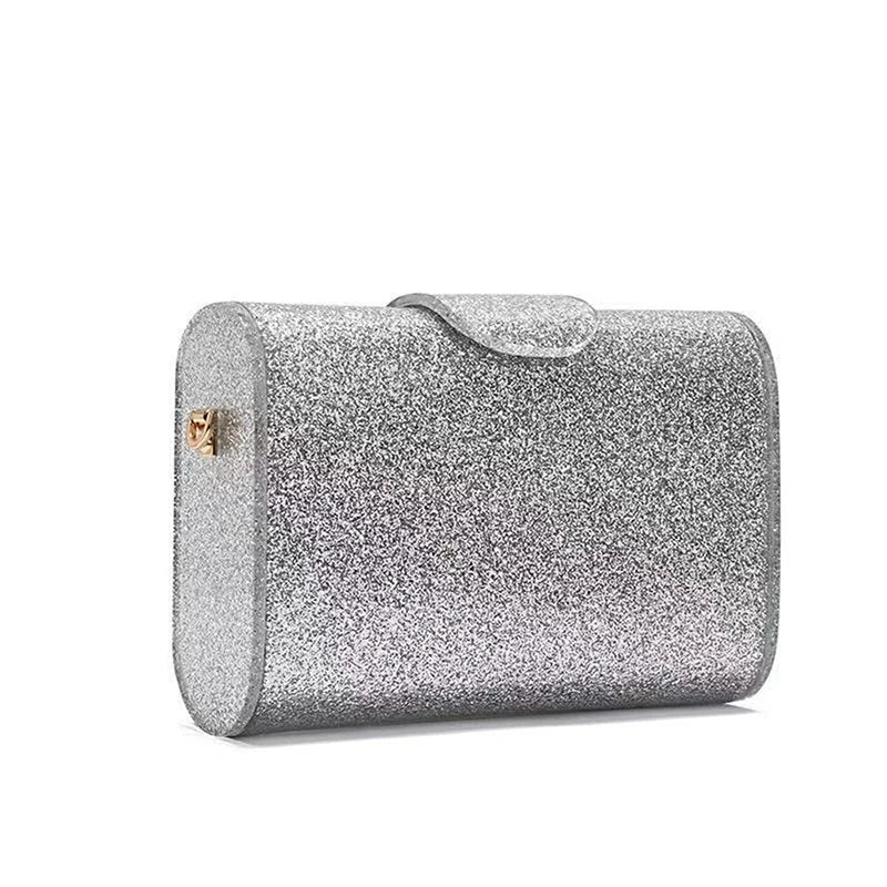 Women's Handbag Acrylic Clutch Purse - Glitter Party Wallet Chain Shoulder Crossbody Handbag