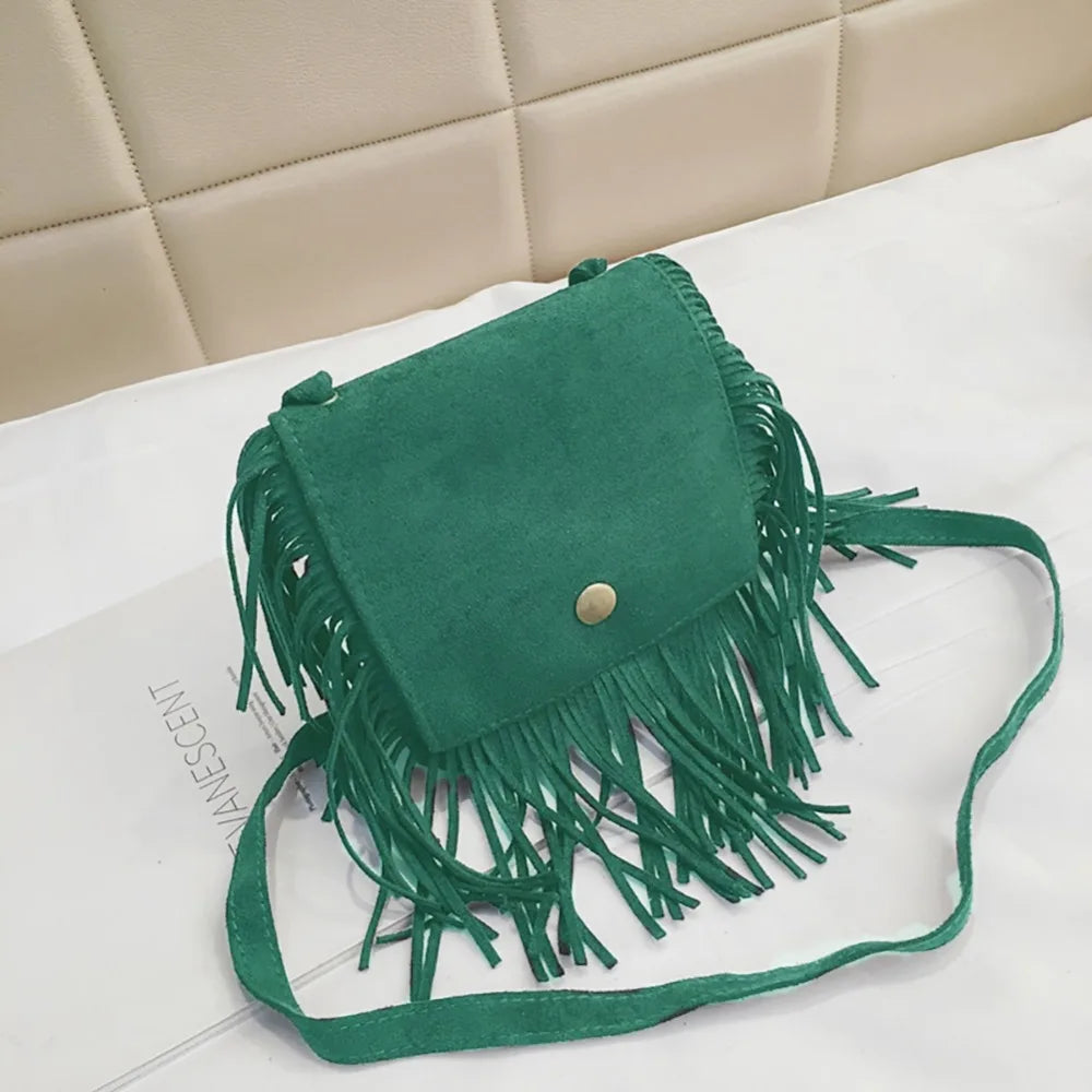 Kids Girls Handbags Coin Purse Shoulder Bags - Tassel Mini Messenger Bag