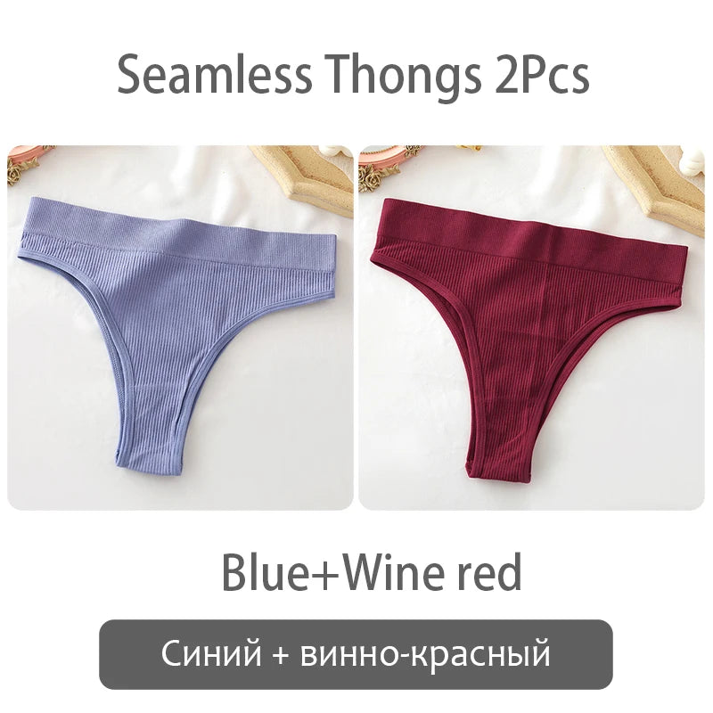 Women's Seamless Thong Underwear - Low Waist G-String Lingerie