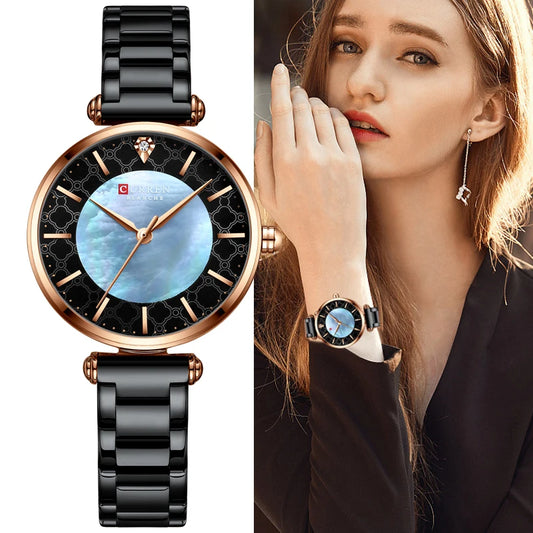 Women's Steel Bracelet Watch - Waterproof Creative Design