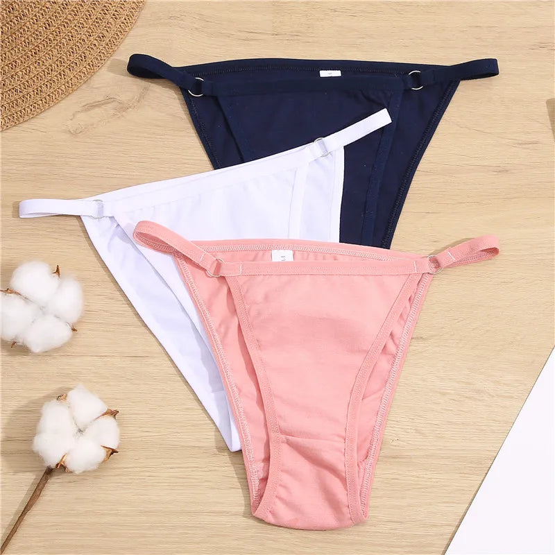 3-Pack Cotton Low Waist Briefs - Comfortable Women's Underwear