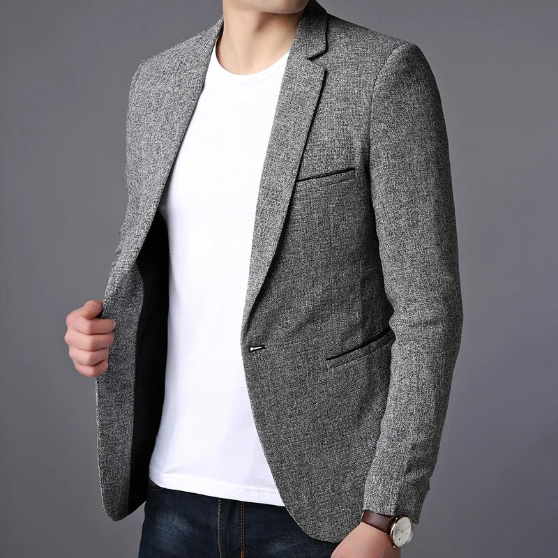 Men Single Breast Blazer Jacket