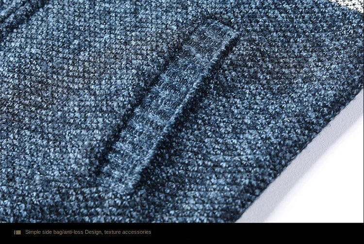 Men's Patchwork Knitted Cardigan Knitwear Sweater