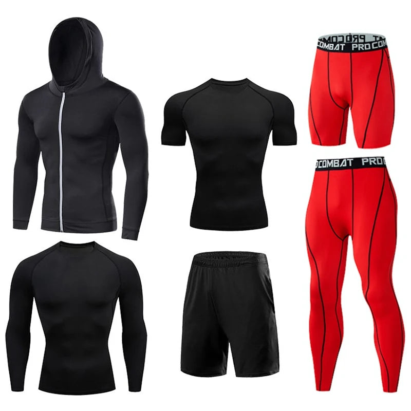Men's Running Compression Quick Dry  Fitness Tight Sportswear Gym Sport Short Sleeve Shirt