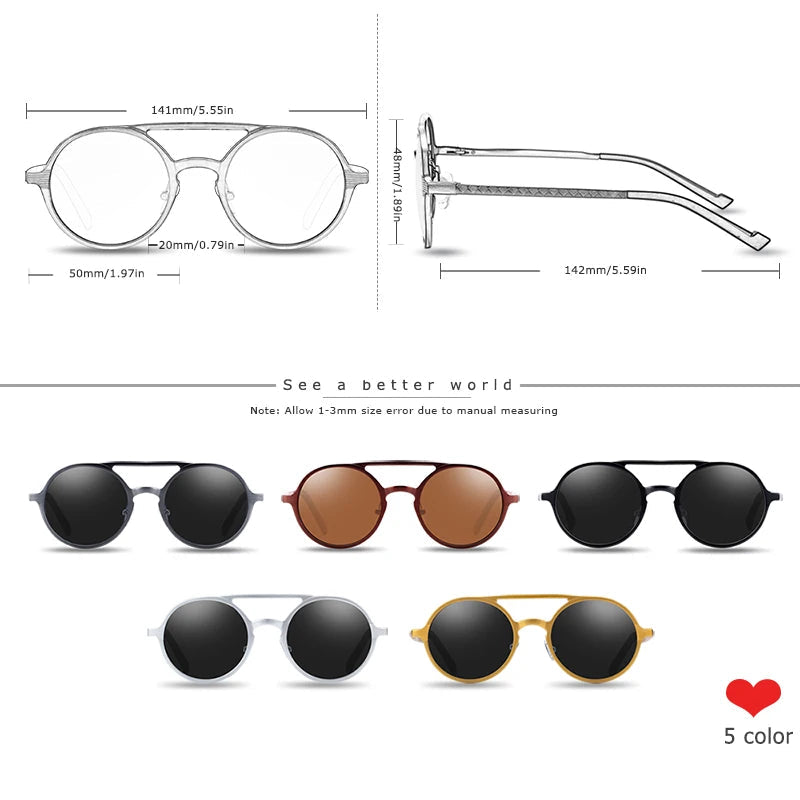 Hot Black Round Sunglasses - Retro Vintage UV400 Eyewear for Men & Women