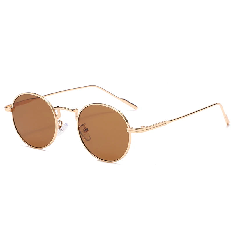 Fashion Round Vintage Sunglasses - Gradient Retro Alloy Unisex Eyewear
