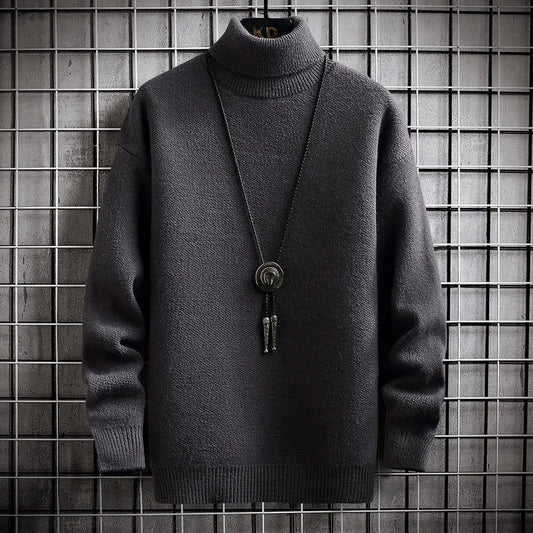 Men's Turtleneck Pullover Knitted Sweater