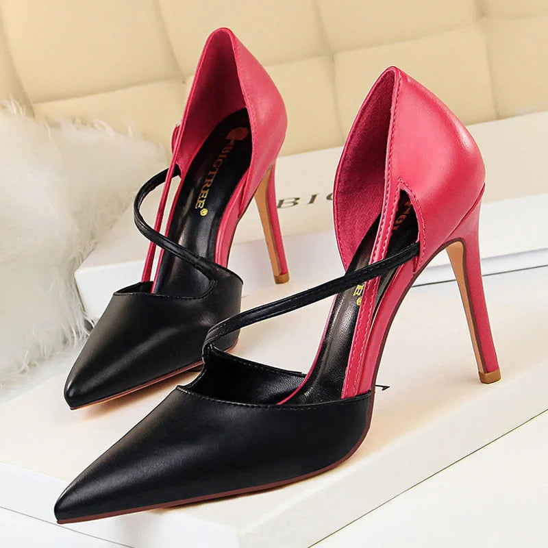 Women's Stiletto High Heel Pumps - 9.5cm Classic Court Shoes