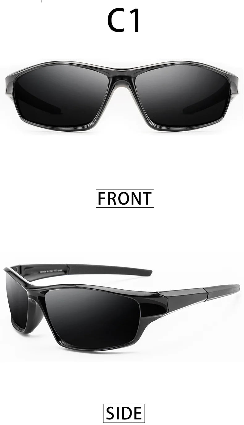 Square Polarized Cycling Sunglasses - Gradient Mirror UV400 for Women & Men