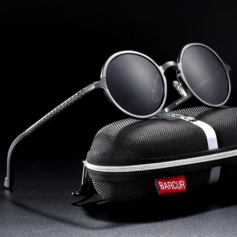 Hot Black Round Sunglasses - Retro Vintage UV400 Eyewear for Men & Women