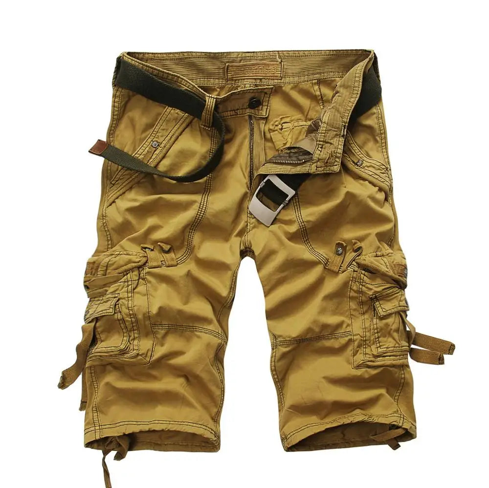 Men's Casual Summer Military Cargo Tactical Shorts Multi-Pocket Shorts