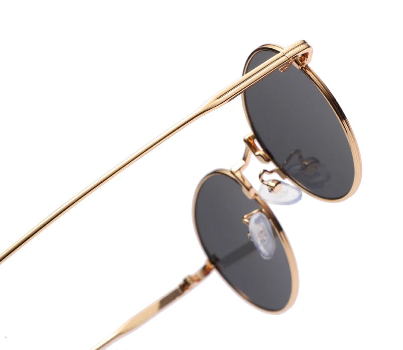 Fashion Round Vintage Sunglasses - Gradient Retro Alloy Unisex Eyewear