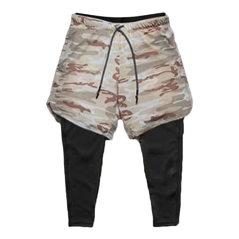 Men's Running Shorts 2 in 1 Gym Sport Shorts Jogging Workout Shorts Sportswear Fitness Shorts