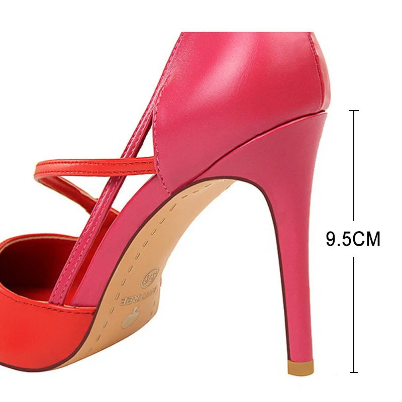 Women's Stiletto High Heel Pumps - 9.5cm Classic Court Shoes