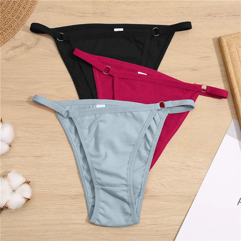 3-Pack Cotton Low Waist Briefs - Comfortable Women's Underwear