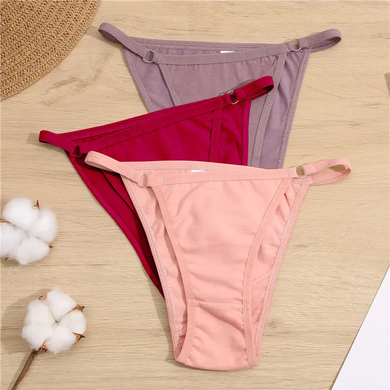 3-Pack Cotton Low Waist Briefs - Comfortable Women's Underwear