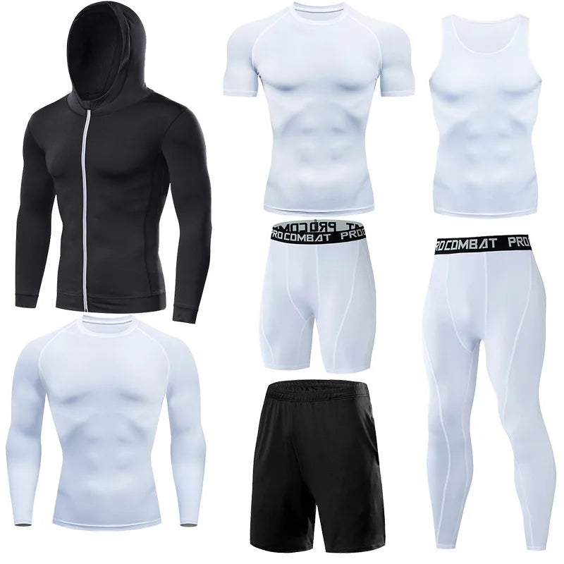 Men's Running Compression Quick Dry  Fitness Tight Sportswear Gym Sport Short Sleeve Shirt