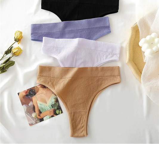 Women's Seamless Thong Underwear - Low Waist G-String Lingerie