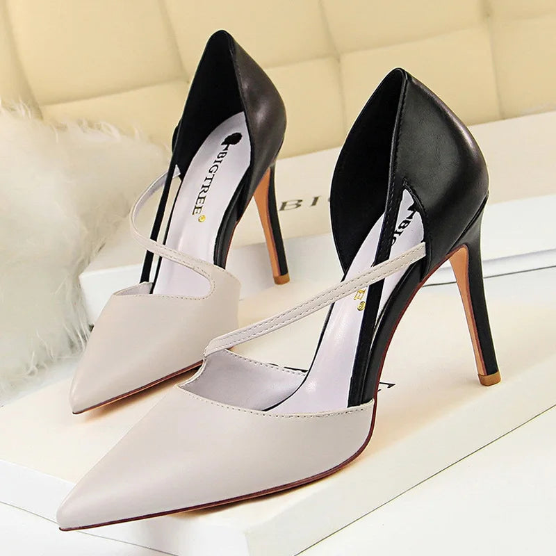 Women's Stiletto High Heel Pumps - 9.5cm Classic Court Shoes