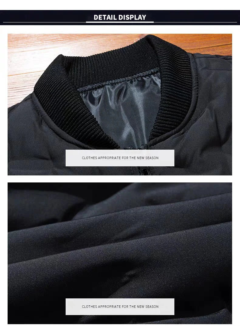 Men's Camouflage Bomber Jacket - Thick Warm Military Windbreaker Parka for Winter